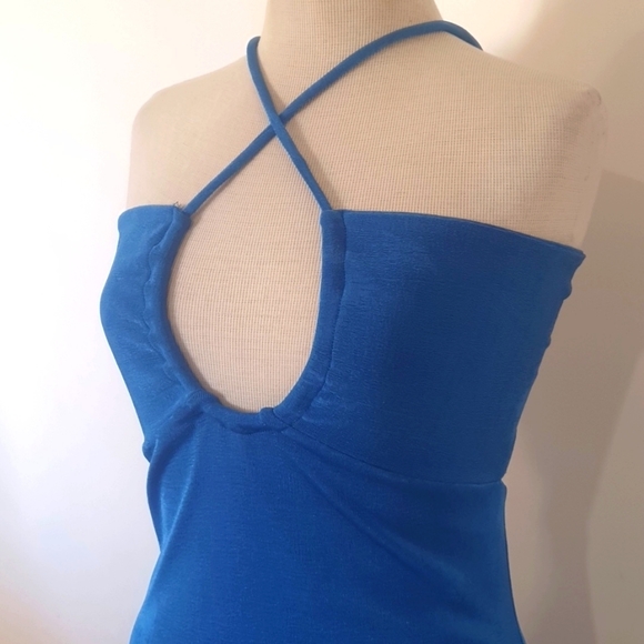 NEW Peppermayo Size 12 Cobalt Blue Stretch Dress - Picture 2 of 11